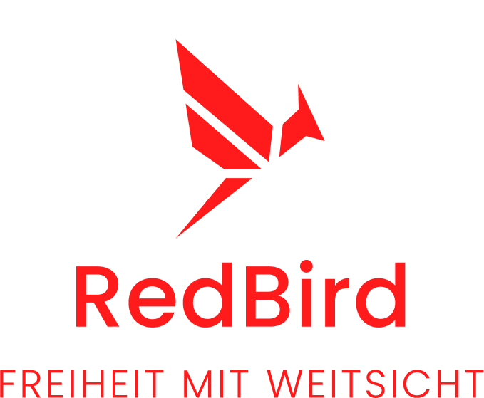 Redbird Logo mit Slogan